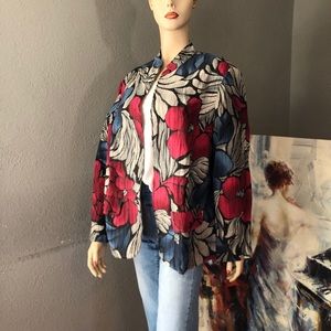 Alfred dunner multi color floral jacket size:18W